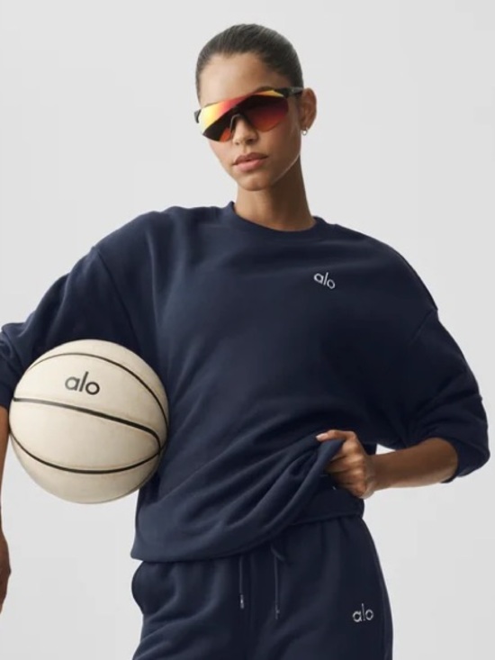 ALO Yoga Tops - ALO Accolade Sweatshirt Navy Sizes (XS-XL)